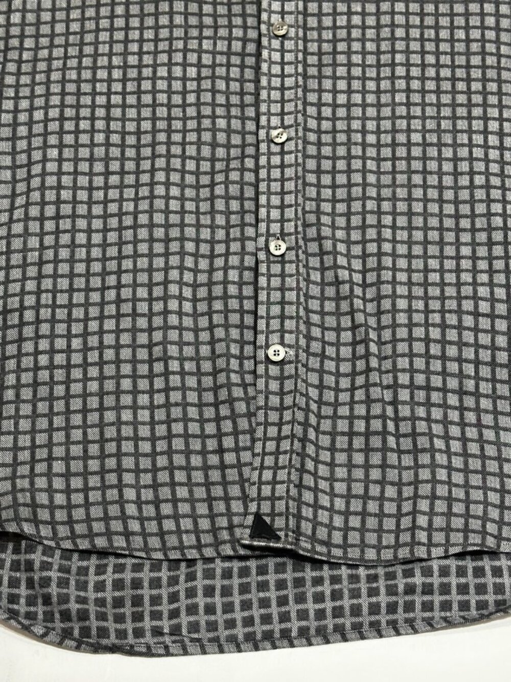 UNTUCKit Mens Large Gray Check Button Up Shirt Long Sleeve 100% Cotton Casual - Picture 6 of 16